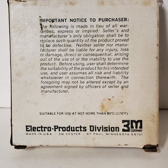 Vintage Scotch Brand 17 Vinyl Plastic Electric Tape & Box 3M Company - Picture 2 of 7